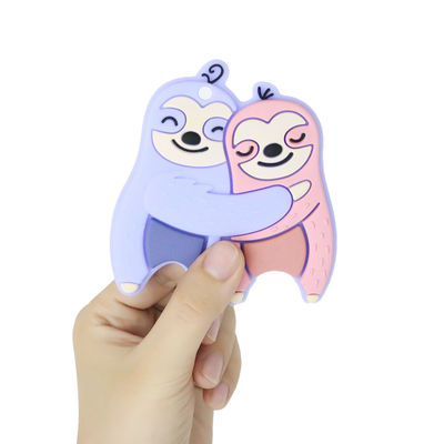 Ζωηρόχρωμη εξατομικευμένη μωρό σιλικόνη Teether με τη μορφή της Dino αλόγων προβάτων