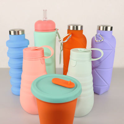Μπουκάλι νερό μαλακό πτυσσόμενο 500Ml σιλικόνης ODM cOem για το τρέξιμο