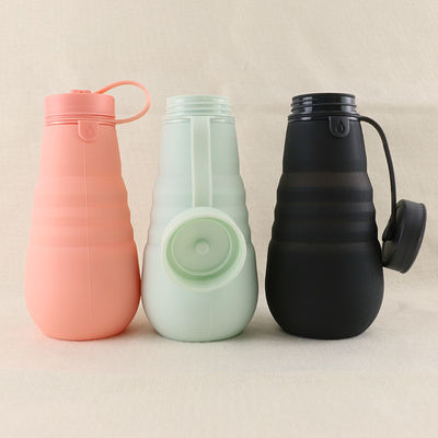 Μπουκάλι νερό μαλακό πτυσσόμενο 500Ml σιλικόνης ODM cOem για το τρέξιμο