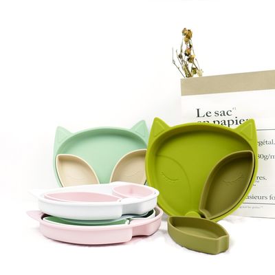 Eco Dinnerware σιλικόνης πιάτων αναρρόφησης σιλικόνης μωρών που τίθεται φιλικό για τη σίτιση μικρών παιδιών