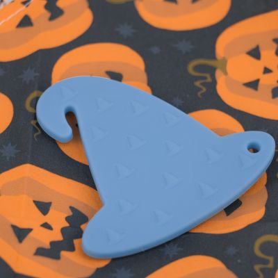 Ζωηρόχρωμη σιλικόνη Teether αποκριών με τη μορφή καλαμποκιού καραμελών καπέλων μαγισσών