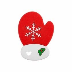 Μαλακή σιλικόνη Teether ατόμων μελοψωμάτων Χριστουγέννων ζωηρόχρωμο για την οδοντοφυΐα μωρών