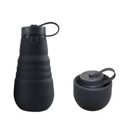 Leakproof πτυσσόμενο μπουκάλι BPA κατανάλωσης σιλικόνης ελεύθερο για τη στρατοπέδευση ταξιδιού