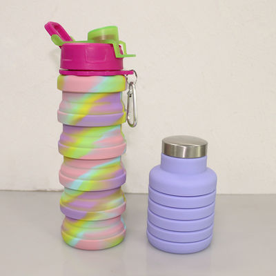 φιλικό μπουκάλι νερό σιλικόνης 500ml Eco για την κατανάλωση αθλητικού ταξιδιού