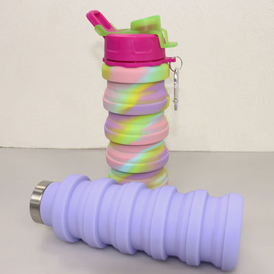 φιλικό μπουκάλι νερό σιλικόνης 500ml Eco για την κατανάλωση αθλητικού ταξιδιού