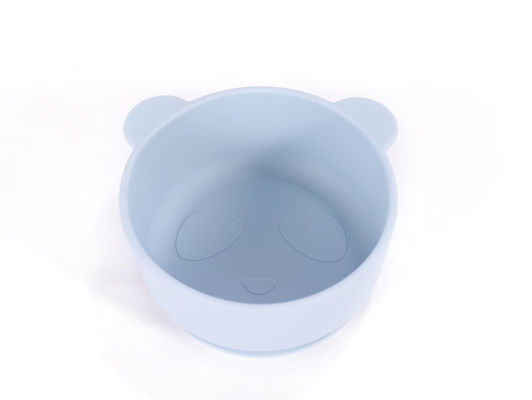 Γλυκιά καρτούν Desing Bear Panda σχήμα μωρό Σιλικόνη σούπα σίτισης χωρίς γεύση με προσαρμόστε το λογότυπο