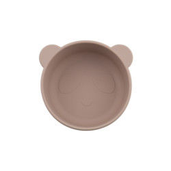 Γλυκιά καρτούν Desing Bear Panda σχήμα μωρό Σιλικόνη σούπα σίτισης χωρίς γεύση με προσαρμόστε το λογότυπο