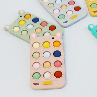 Κινητή τηλεφωνική μορφή Teethers μωρών σιλικόνης BPA ελεύθερη για τα teeths μωρών άνεσης και ανακούφισης επίπονα