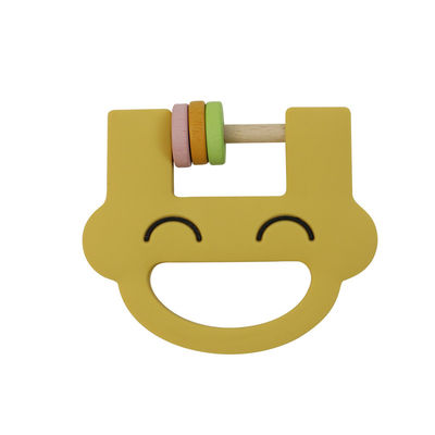 Ελεύθερη σιλικόνη Teether BPA για τα κατευναστικά παιχνίδια κουδουνισμάτων σιλικόνης βαθμού τροφίμων προσοχής μωρών οδοντοφυΐας
