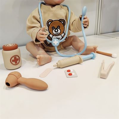204 γραμμάρια Σιλικόνιο γιατρός παιχνιδάκι σετ προσαρμοσμένη ιατρική θήκη για παιδιά