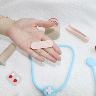 Προσαρμοσμένα παιδικά παιχνίδια σε σιλικόνη λειτουργία γιατρός ρόλο παιδιών νοσοκόμα ρόλο παιχνίδια σετ