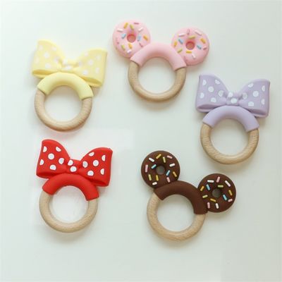Ευέλικτο Σιλικόνη Baby Teether Σετ με μη τοξικό υλικό και χαριτωμένα σχέδια ζώων νεογέννητο μωρό Dummy Teething παιχνίδια