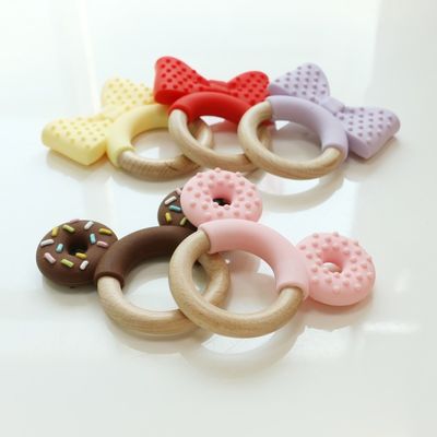 Ευέλικτο Σιλικόνη Baby Teether Σετ με μη τοξικό υλικό και χαριτωμένα σχέδια ζώων νεογέννητο μωρό Dummy Teething παιχνίδια