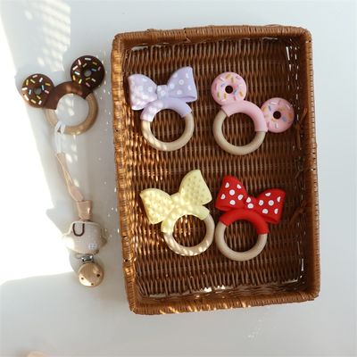Ευέλικτο Σιλικόνη Baby Teether Σετ με μη τοξικό υλικό και χαριτωμένα σχέδια ζώων νεογέννητο μωρό Dummy Teething παιχνίδια
