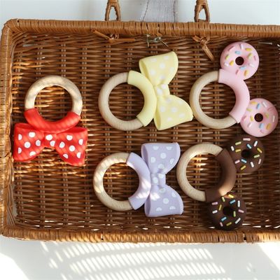 Ευέλικτο Σιλικόνη Baby Teether Σετ με μη τοξικό υλικό και χαριτωμένα σχέδια ζώων νεογέννητο μωρό Dummy Teething παιχνίδια