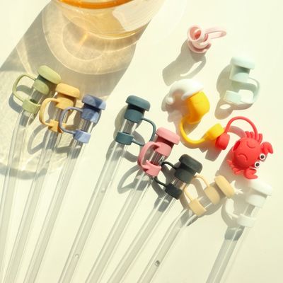 Μη τοξικό Custom Made Silicone Straw Cover Toppers Hat Cap για Tumblers Straw