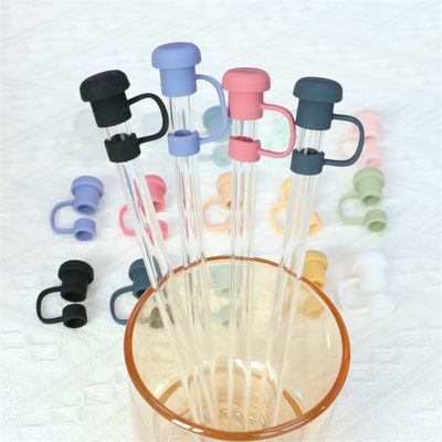 Μη τοξικό Custom Made Silicone Straw Cover Toppers Hat Cap για Tumblers Straw