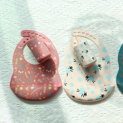 OEM Εύκολο στο καθαρισμό Σιλικόνη Baby Bib Για 0-4 ετών Τρέφοντας μωρό Τύπο Σιλικόνη Bib Cup