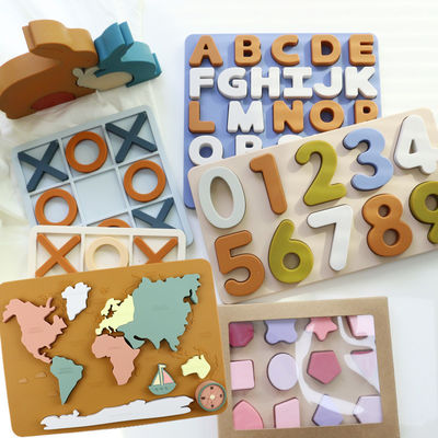 Νέο Σχεδιασμό 3D Σιλικόνιο Παζλ Jigsaw Παιδικά Παιχνίδια Για Νεογέννητα Montessori Παζλ Γνωσιακά Παιχνίδια Ταμπλό Παιχνίδια Παιδικής Εκπαίδευσης