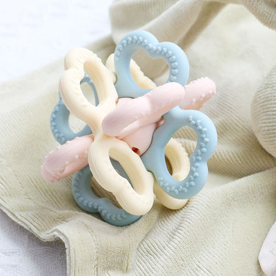 PAISEN BSCI Ράτλ Μωρό Teether μπάλα παιχνιδάκι BPA δωρεάν Σιλικόνη μαλακό μπάλα εύκολο να κρατήσει Teether για μωρά ηλικίας 6 μηνών+