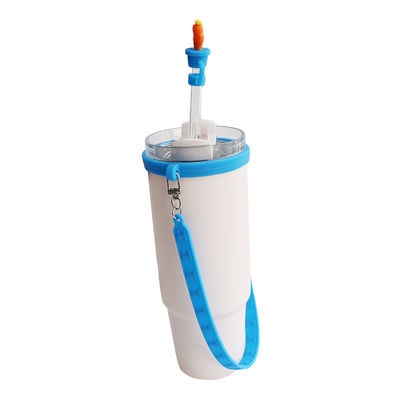 30oz 40oz Tumbler με λαβή Αντι-γδαρμένο Σιλικόνιο Κούπα μανίκι και Αντι-γλιστρούμενο μπουκάλι νερού λαβή Strap